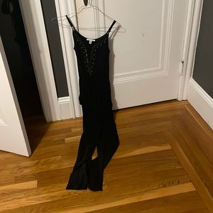 American Eagle Black Embellished Jumpsuit XXS